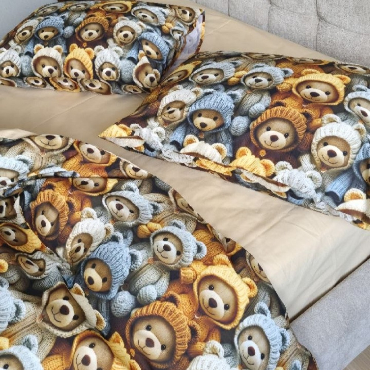 Постільна білизна 100% бавовна cotton 5D Стиляги+Бежевий в Leron - фото